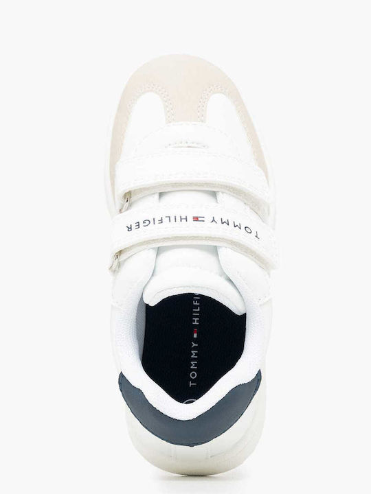 Kids Sneakers with Hoop & Loop Closure White