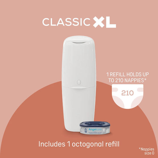 AngelCare XL Diaper Disposal Bin White