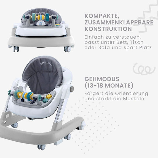 Baby Walker with Music for 6+ Months Pink