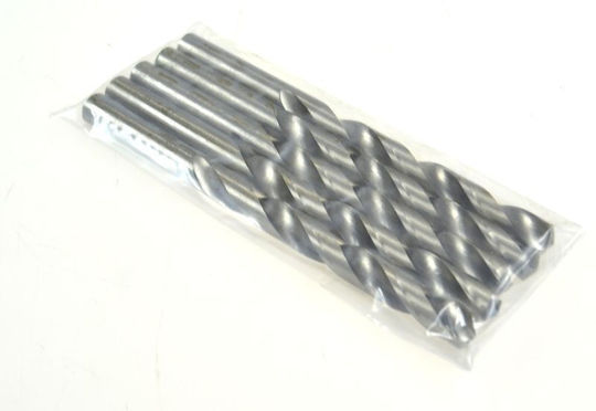 AWTools Set of 5 Drills HSS with Cylindrical Shank for Metal