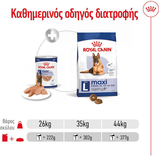 Royal Canin Maxi Wet Food for Senior Dogs Diet 12x410gr
