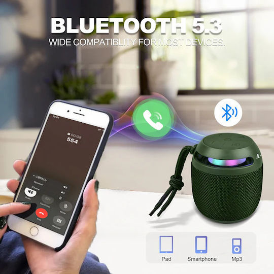 J-Brauv Pro Ηχείο Bluetooth 16W με Διάρκεια Μπαταρίας έως 15 ώρες Πράσινο