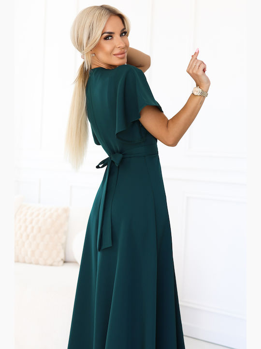 Maxi Dress for Wedding / Baptism Bottle Green