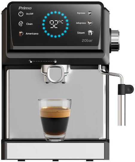 Primo PREM-40542 Μηχανή Espresso 850W Πίεσης 20bar Μαύρη