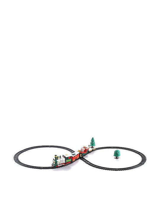 Trenuleț De Crăciun Cu Muzică 1 X Locomotivă 1 X Vagon 1 X Sanie Moș Crăciun 1 X Platformă 2 X Brazi 1 X Om De Zăpadă Lungime Totală 260 Cm 22 Bucăți Băieți Fete Bebelogic