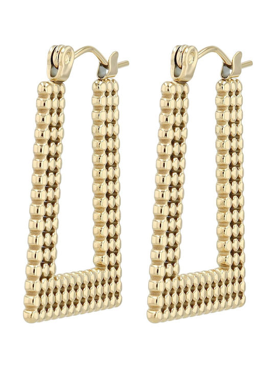 Akzent Earrings Gold Plated Steel Hoops