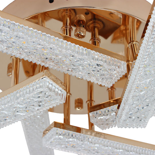 Keskor Plafonieră de Tavan 58buc Aurie cu LED Integrat