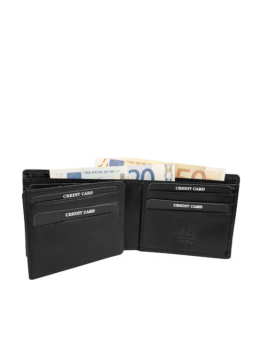 Δερμάτινο Ανδρικό Πορτοφόλι με RFID Μαύρο