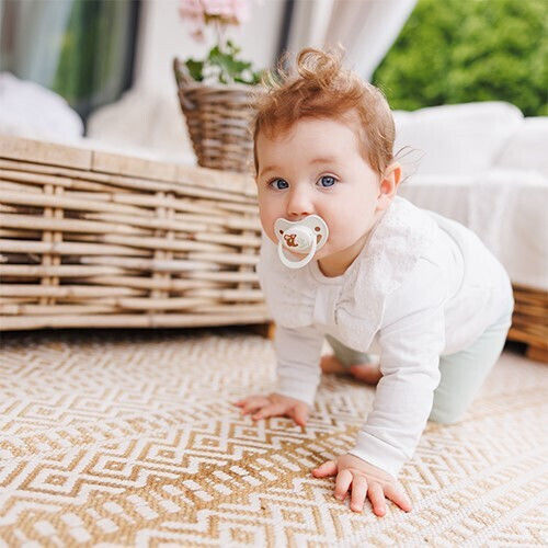 Babyono Day Night Silicone Pacifiers Night for 6-18 Months 2 Pieces
