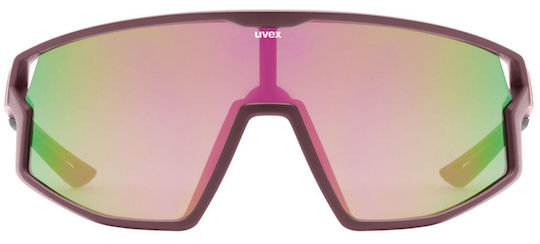 Uvex Cycling Glasses with Pink Frame and Multicolour Lenses