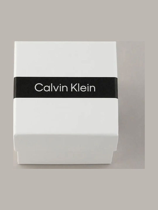 Calvin Klein Twisted Bezel Women's Watch with Yellow Metal Bracelet