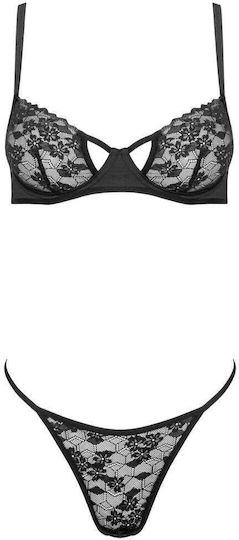 Kotek 2-Pcs Sexy Lingerie Set Black Tp107-2