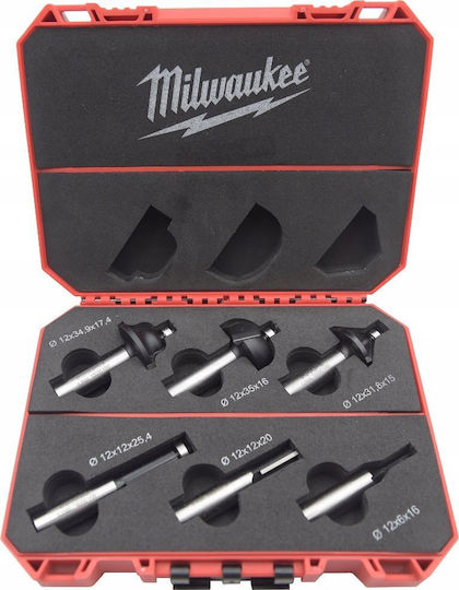 Фрези За Дърво Milwaukee 12mm 6 Броя