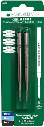 MontBlanc Capless 2 Ανταλλακτικά Μελάνια για Στυλό Medium Μπλε