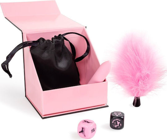 Secret Play Pleasures Box Couples Dice + Vibrating Bullet + Feather Pen