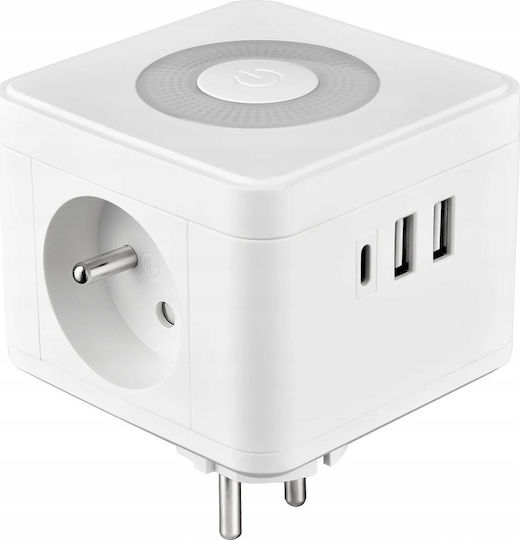 Viking Steckdosenleiste mit 1 USB-A und USB-C