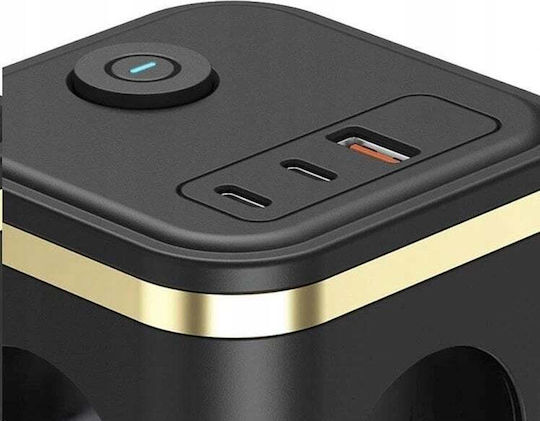 Viking Steckdosenleiste mit 1 USB-A, USB-C und Schalter