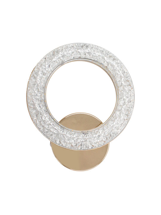 Keskor Modern Leuchte Wand mit Integrierter LED Gold 17.5x6.5x20cm