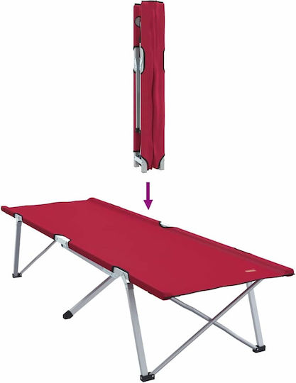 Klappbett ohne Matratze Einzel Rot Set 2Stücke 194x62.5x42.5cm