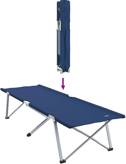 Folding Guest Bed Without Mattress Single Blue Set 2 Pieces 194x62.5x42.5cm