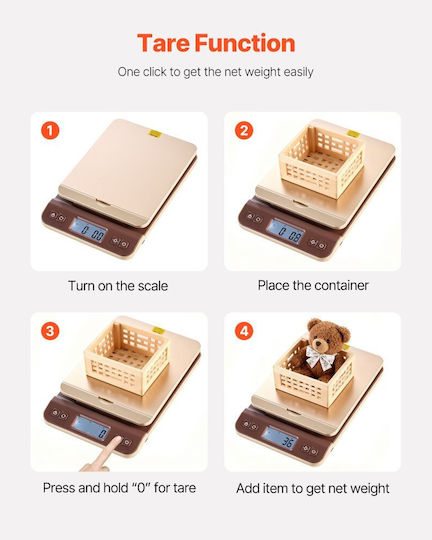 Vevor Electronic Precision Commercial Scale with Weighing Capacity of 40kg and Division 2gr
