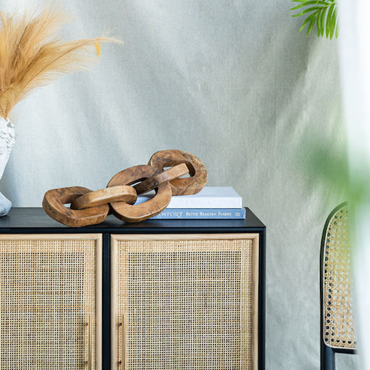 Artekko Woody Διακοσμητικές Αλυσίδες Ξύλο Teak Φυσική Απόχρωση 20x20x25 Cm 2pcs
