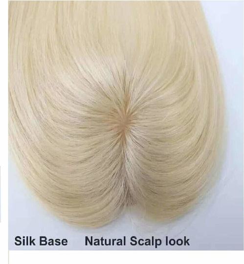 Erweiterung mit Echthaar in Blond Farbe 30.48cm Topper Toupet