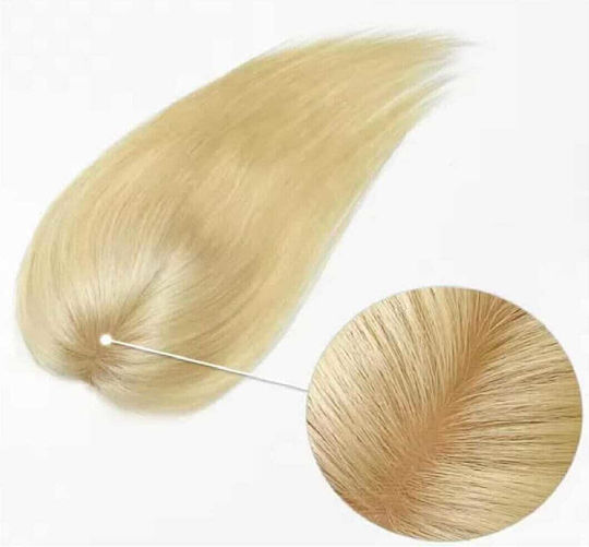 Erweiterung mit Echthaar in Blond Farbe 30.48cm Topper Toupet