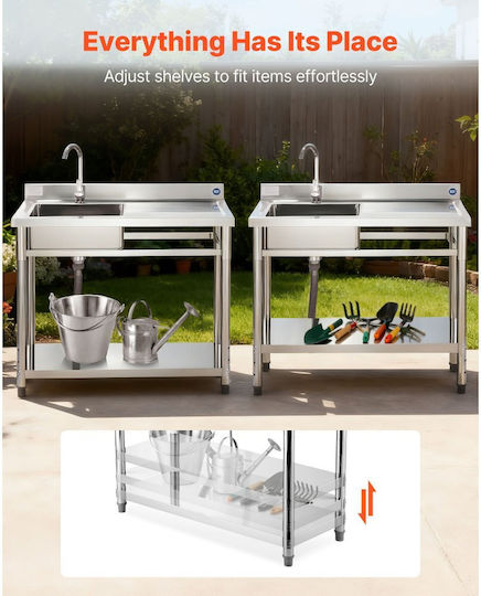 Vevor Λάντζα Einzeln DSCDGZT100CMV3J56001V0 100x50x94cm