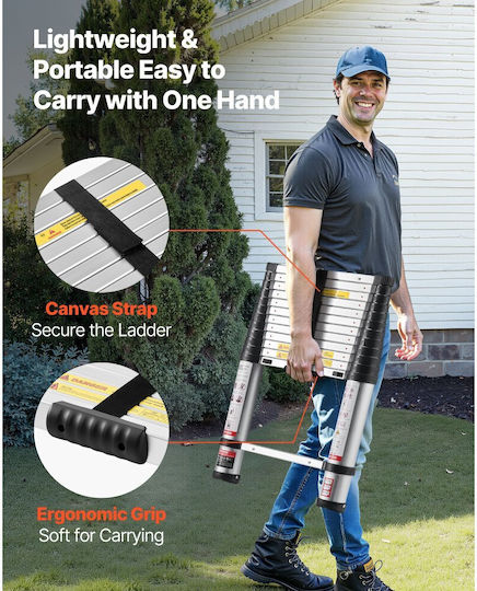Vevor Telescopic Ladder Aluminum of Steps