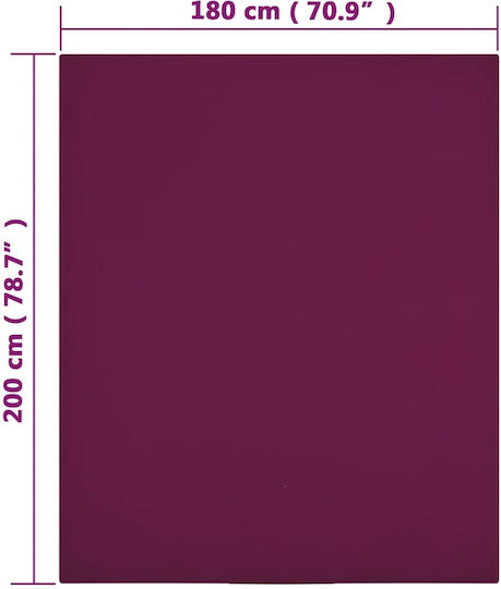 vidaXL Sheet Sets Queen with Elastic 160x200cm. Burgundy 2pcs