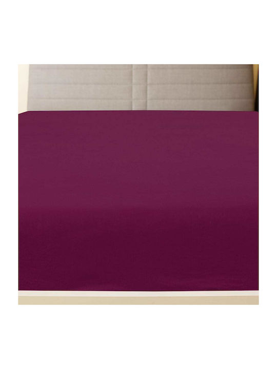 vidaXL Sheet Set with 1 Pillowcase for Single Bed with Elastic 90x200cm. Burgundy 2pcs