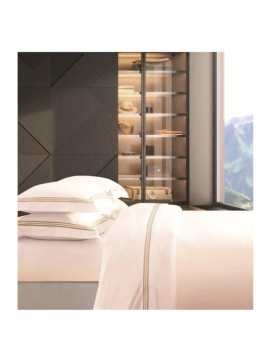 Makis Tselios Home Aspen2 Σετ Σεντόνια King Size 270x290εκ. Silver (4τμχ)