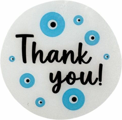 Gift Sticker Thank You 4cm Round 100pcs