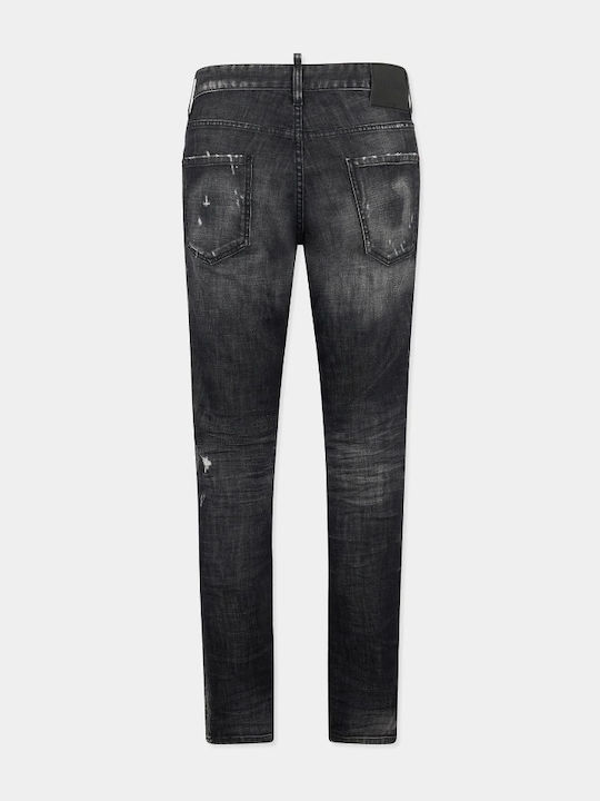 Men's Jeans Pants Elastic Black