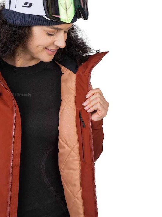 Women's Lifestyle Jacket for Winter with Hood Red
