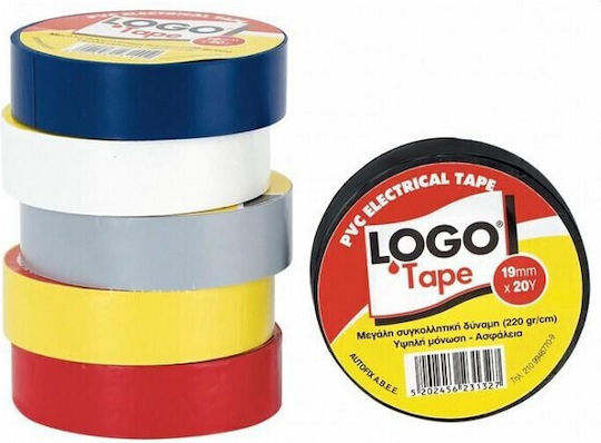 Logo Μονωτική Ταινία 19mm x 20m 10τμχ Μπλε