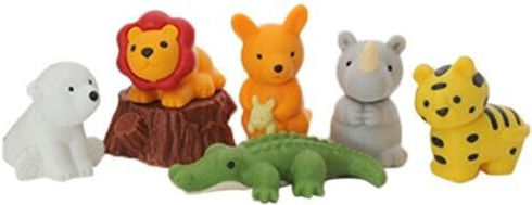 Iwako Eraser Set for Pencil and Pen 10pcs