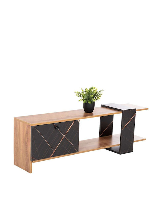 Henriette Black Marble TV Stand 120x25x37cm