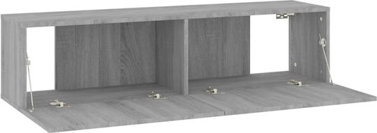 vidaXL TV-Ständer Grau M120xT30xH30cm