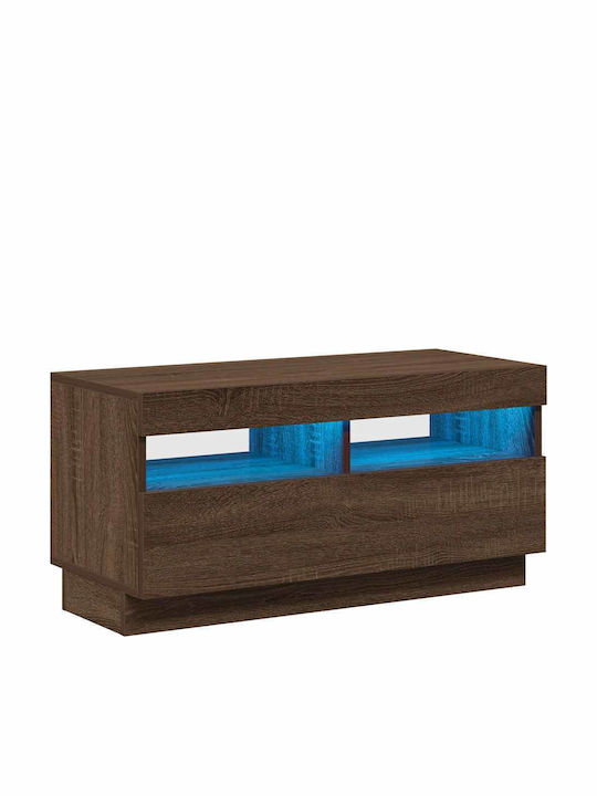 TV Stand with LED Lighting White L80xD35xH40cm