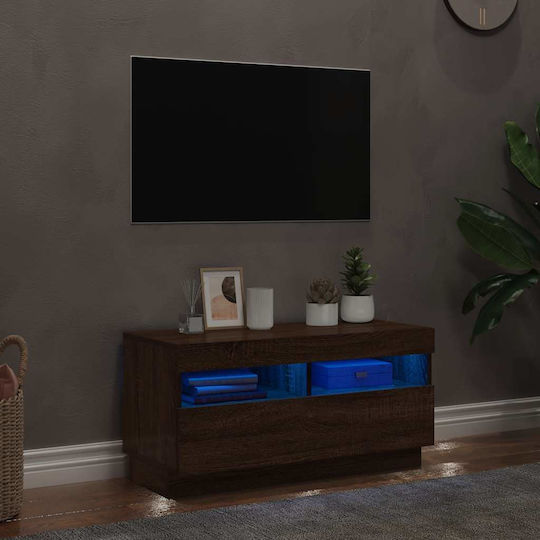 Stand TV Cu Iluminare LED Alb L80xA35xÎ40cm