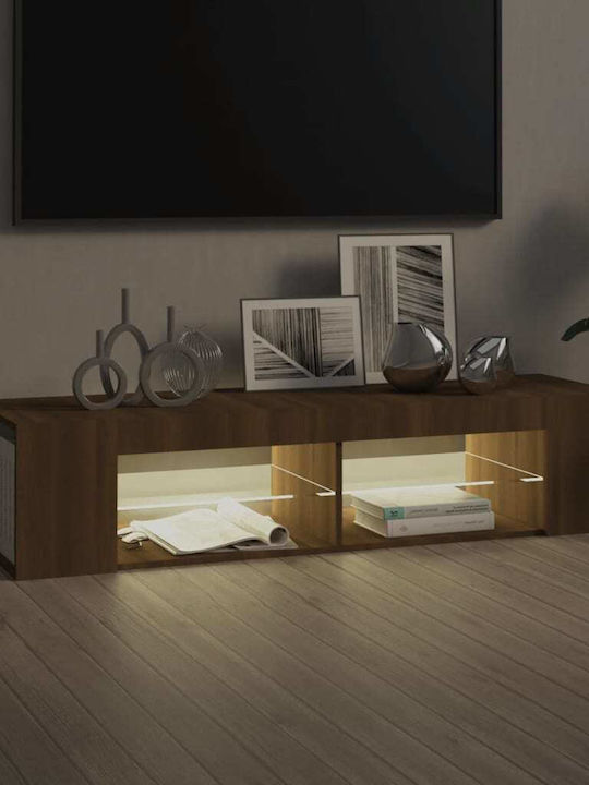 TV-Ständer mit LED-Beleuchtung Sonoma Eiche M135xT39xH30cm