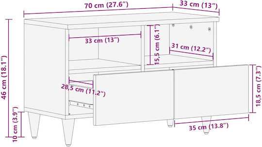 Stand TV Multicolor L70xA33.5xÎ46cm