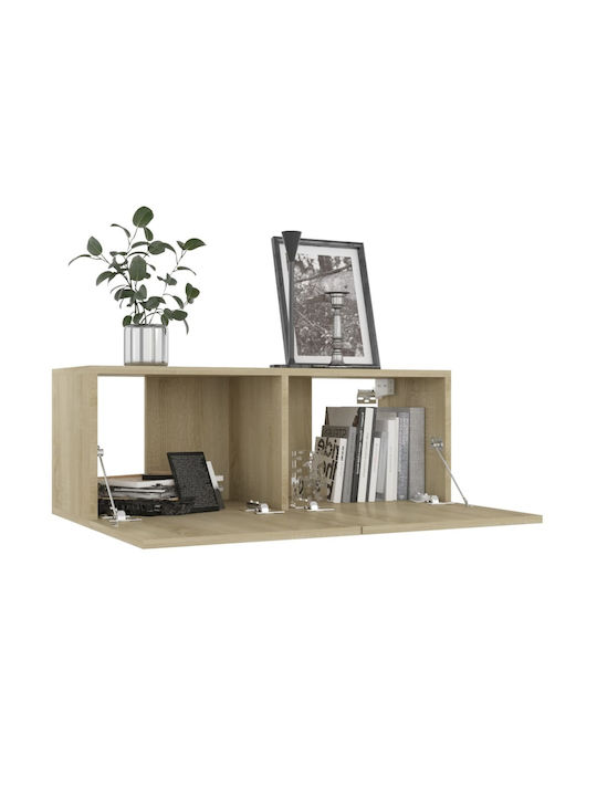 Wand Wohnzimmer Schrank aus Spanplatte Sonoma 80x30x30cm