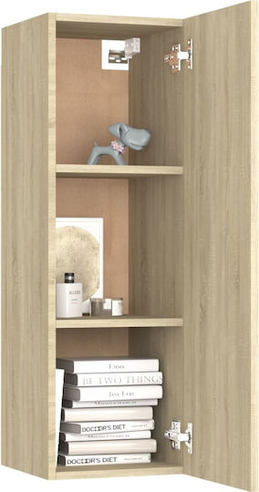 Wall Living Room Cabinet made of Particle Board Sonoma 80x30x30cm