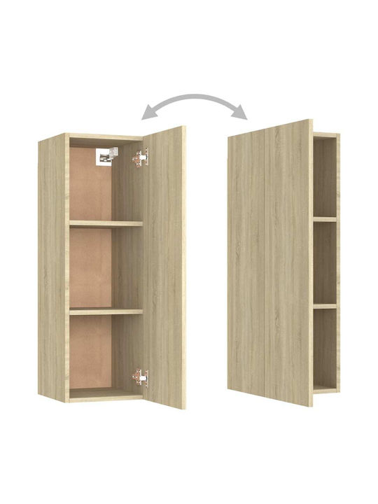 Wand Wohnzimmer Schrank aus Spanplatte Sonoma 80x30x30cm