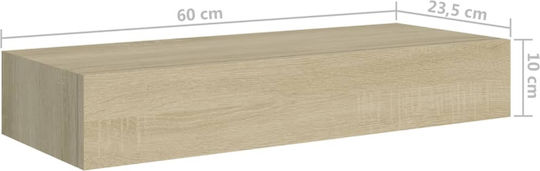 Oak Wall Shelves 2 Pieces 60x23.5x10 cm