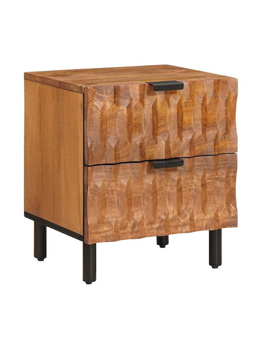 Nachttische Solid mango wood 2Stück 40x33.5x46cm