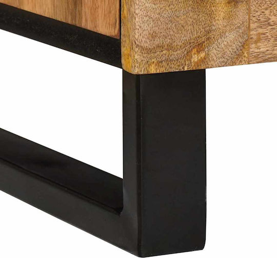 vidaXL Bedside Tables Made of Solid Mango Wood 2 Pieces 40x33.5x46 cm